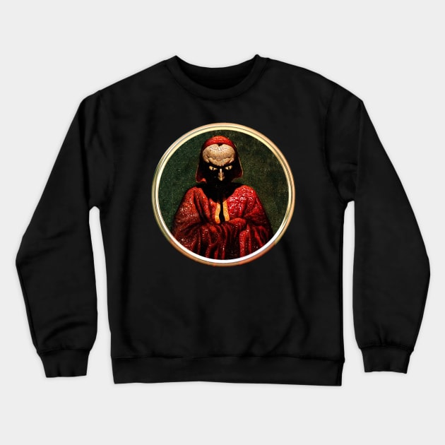 The Hooded Man Crewneck Sweatshirt by MichaelaGrove